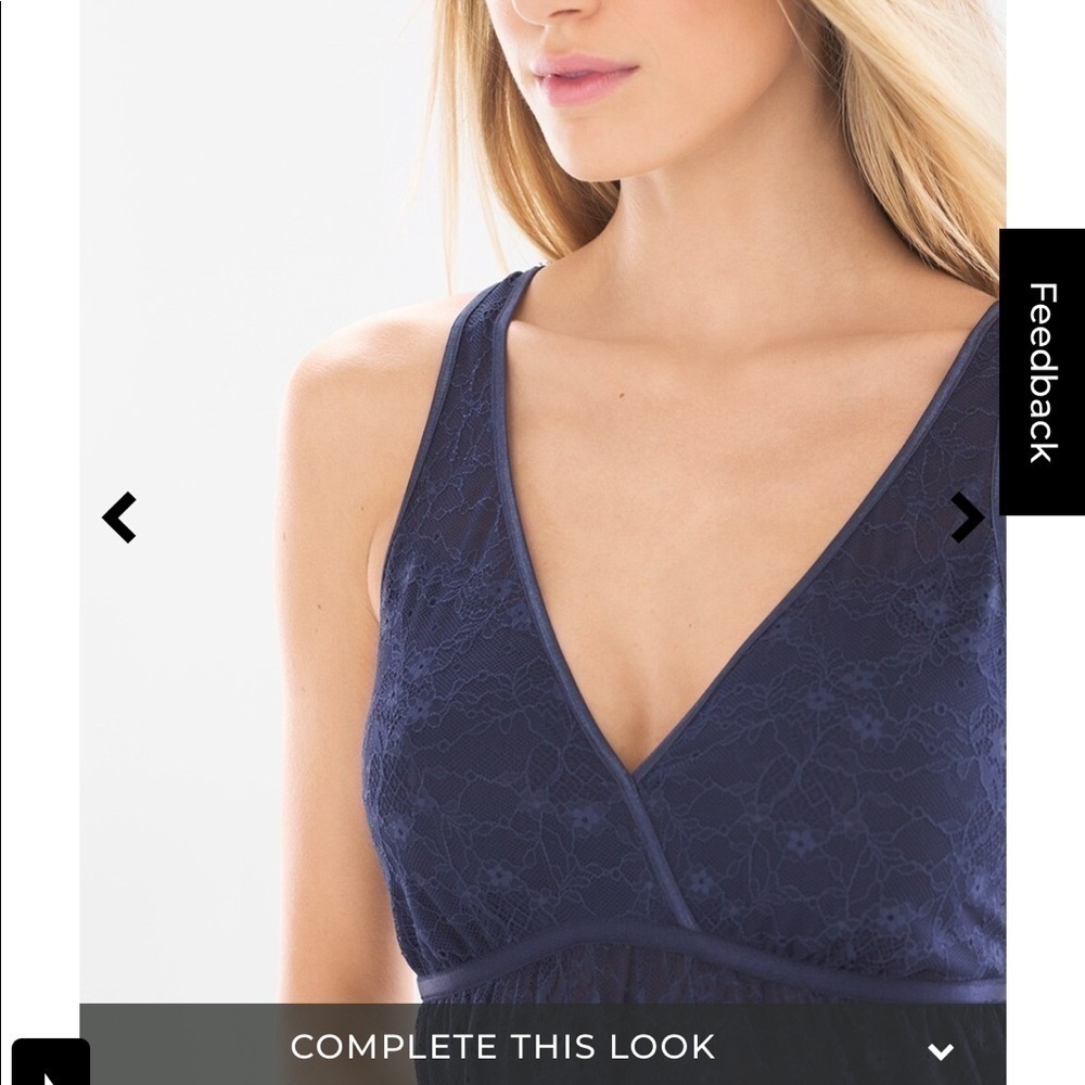 Soma Blue Long Lace Gown & Robe Set. D34/A320 - Picture 3 of 5
